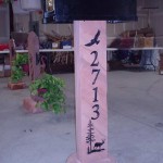 Natural Stone Mailbox Post with Address and design