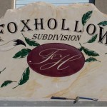 Foxhollow Subdivision Sign