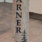 Name on Rock Post