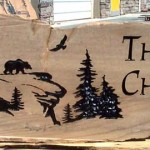 Bear Cliff Scene Carved in Stone