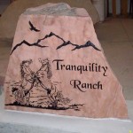 Farm Sign Ranch Sign Carved in Stone 19