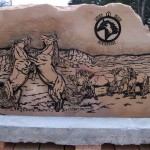 Flagpole Bases as Stone Monument Signs 3