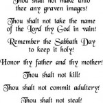 Ten Commandments Text